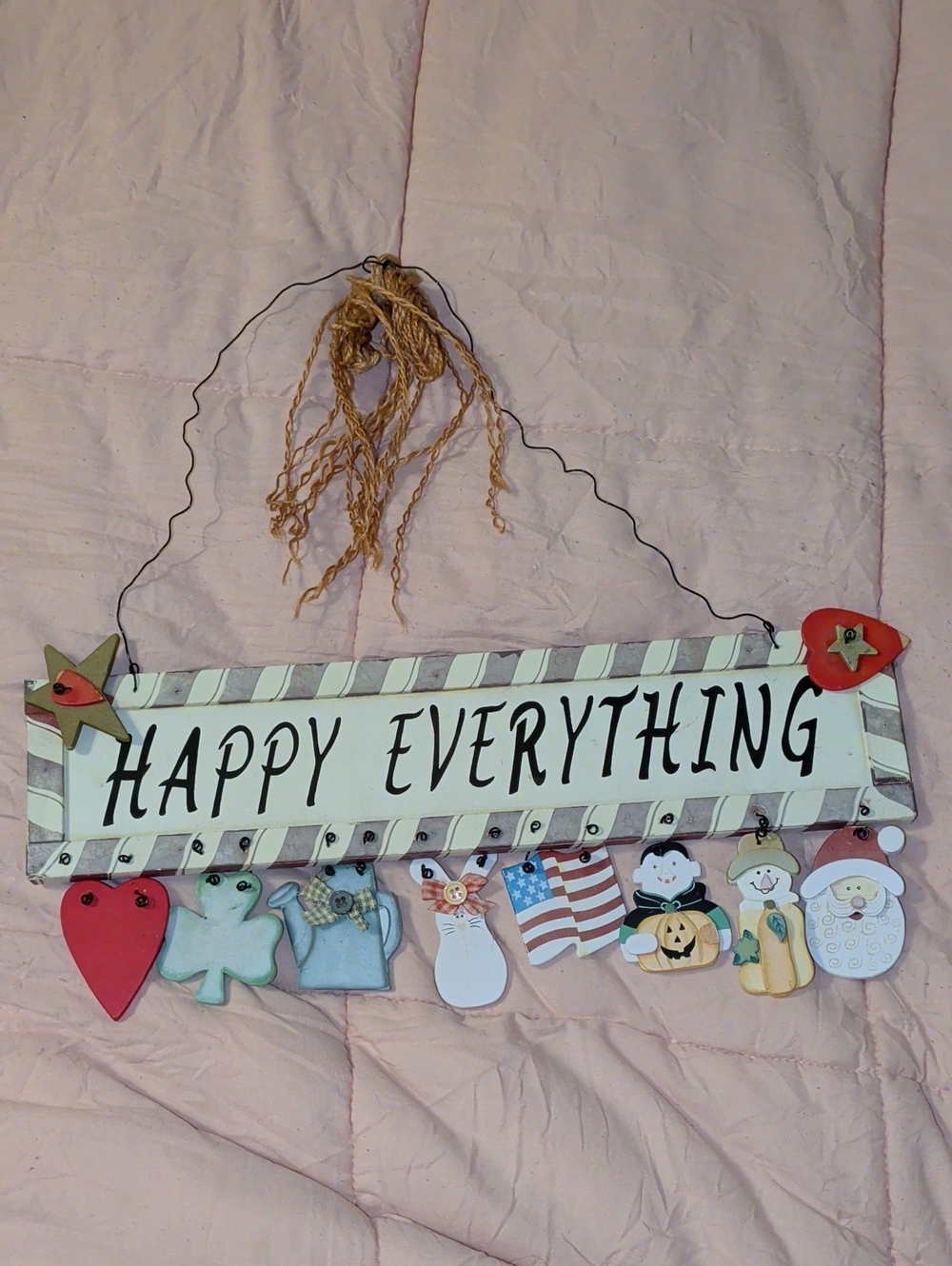 Happy Everything Holiday Wall Sign - Multi-Season Decorative Plaque